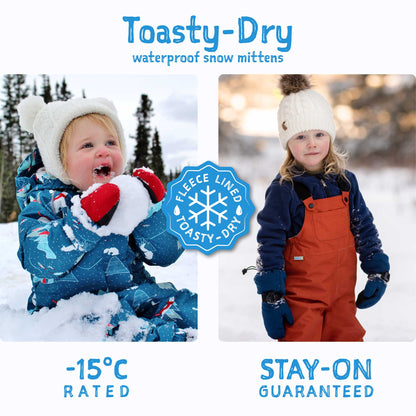 Toasty-Dry Waterproof Winter Mittens- Dark Plum