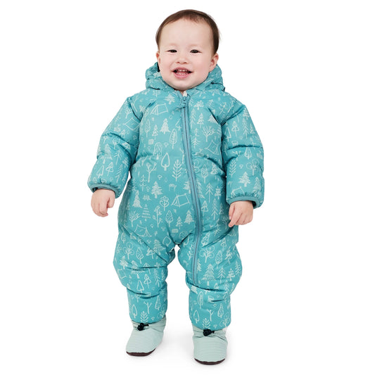 Toasty-Dry 1pc. Baby Snowsuit- Green Grove