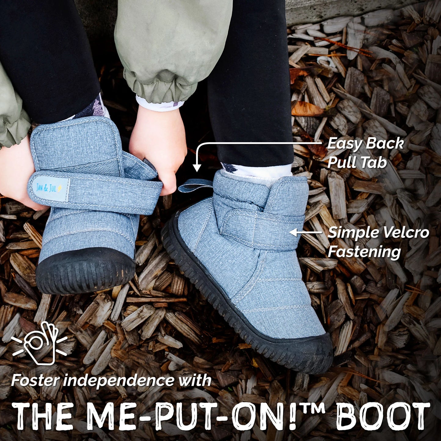 Kids Insulated Ankle Boots- Soft Brown
