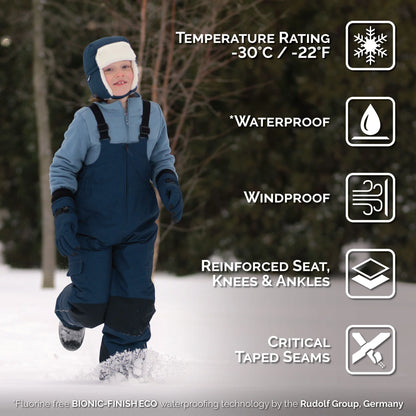 Toasty-Dry Snow Bib Pants- Dark Navy