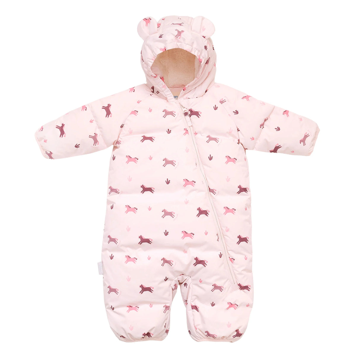 Toasty-Dry 1pc. Baby Snowsuit- Pink Ponies