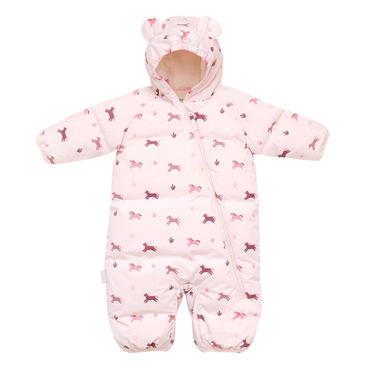 Toasty-Dry 1pc. Baby Snowsuit- Pink Ponies