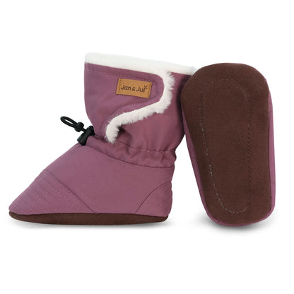 Stay-Put Winter Booties- Dark Plum