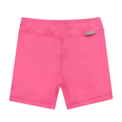 Kids UV Swim Trunks- Bright Pink