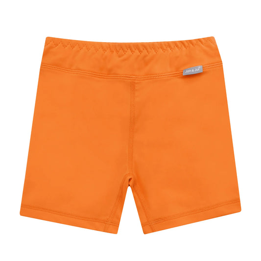 Kids UV Swim Trunks- Bright Orange
