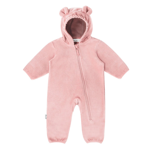 Dusty Pink Baby Fleece Bunting Suit