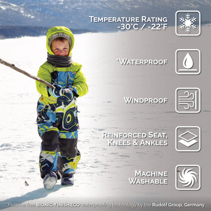 Toasty-Dry 1pc. Kids Snowsuit- Trailblazers