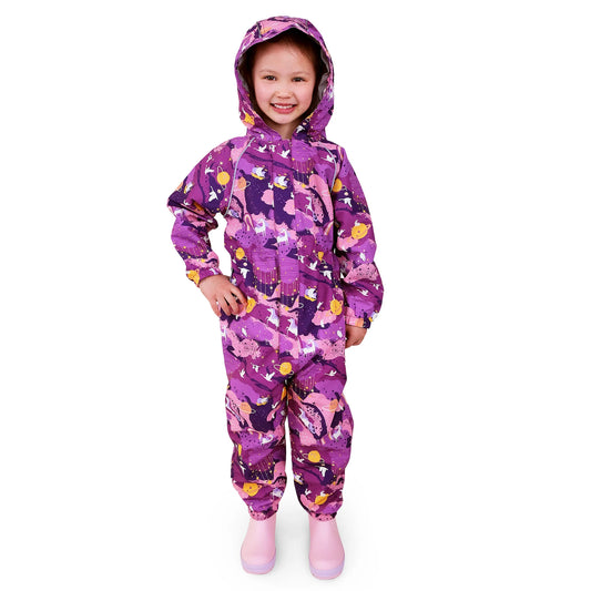 Fleece-Lined Rain Suit- Purple Dream
