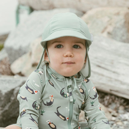 Sun Soft UV Baby Cap- Sage Green