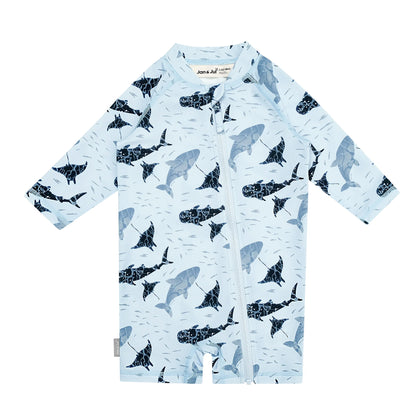 Sun & Splash UV Jumpsuit- Whale Play
