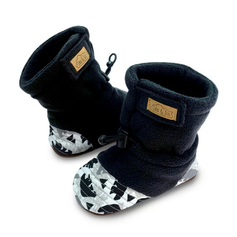 Stay-Put Cozy Baby Booties- Bear