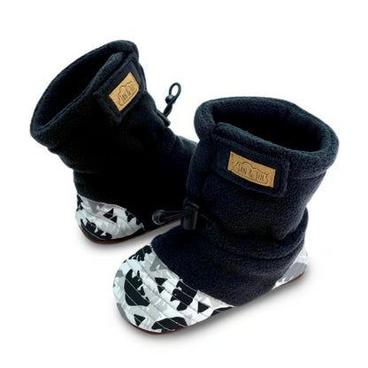 Stay-Put Cozy Baby Booties- Bear