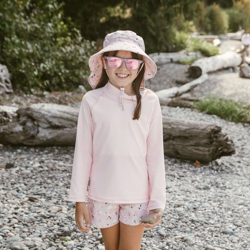 Kids UV Rashguard Top- Soft Pink
