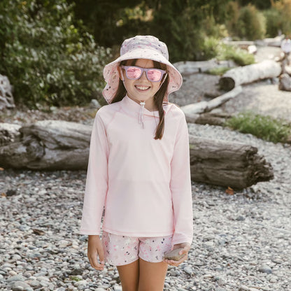 Kids UV Rashguard Top- Soft Pink