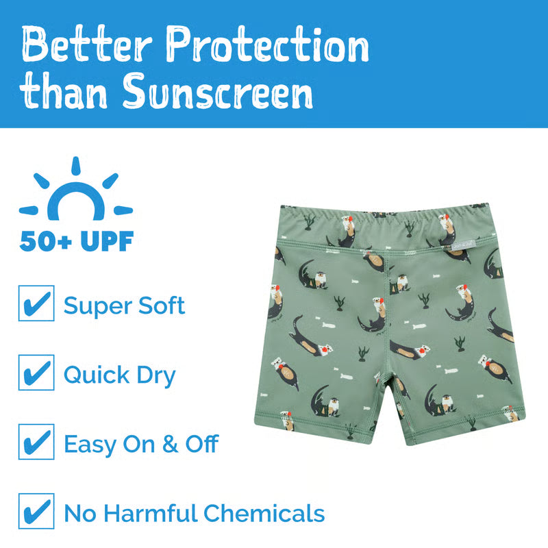 Kids UV Swim Trunks- Otter