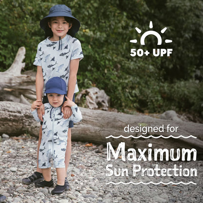 Sun & Splash UV Jumpsuit- Whale Play