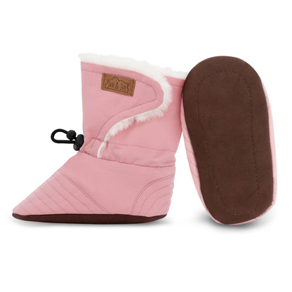 Stay-Put Winter Booties- Dusty Pink