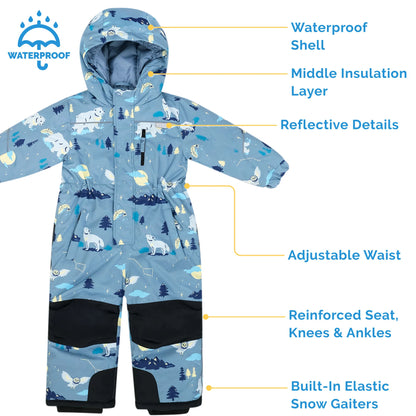 Toasty-Dry 1pc. Snowsuit- Wolf and Bear