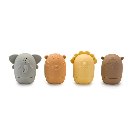 Silicone Safari Animals Bath Toys