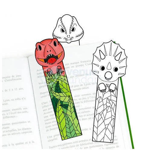 Colour-Your-Own Dinosaur Bookmarks